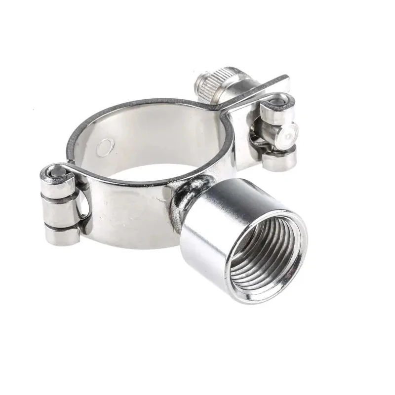 RS PRO Zinc Plated Stainless Steel Silver Hinged Pipe Clamp 0.5 in 265-5270