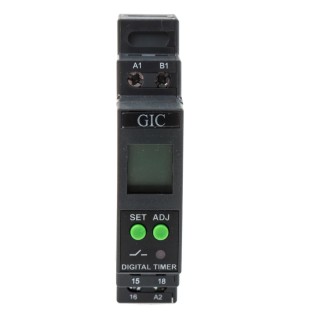 GIC Multifunction DIN Rail Timer Relay 1-Contact 240 V dc 24 V ac 240 V ac 0.1 s to 999 h V0DDT