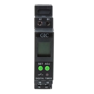 GIC Multifunction DIN Rail Timer Relay 1-Contact 240 V dc 24 V ac 240 V ac 0.1 s to 999 h V0DDT