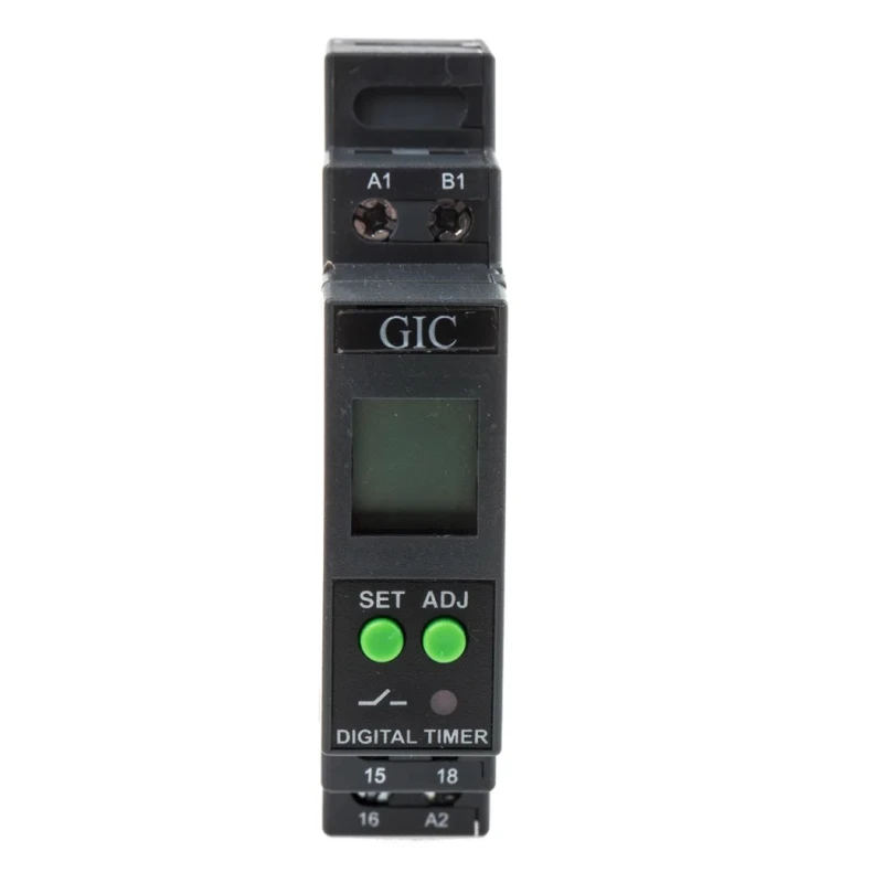 GIC Multifunction DIN Rail Timer Relay 1-Contact 240 V dc 24 V ac 240 V ac 0.1 s to 999 h V0DDT