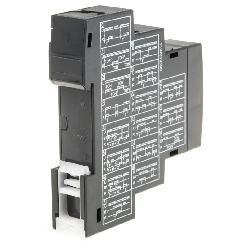 GIC Multifunction DIN Rail Timer Relay 1-Contact 240 V dc 24 V ac 240 V ac 0.1 s to 999 h V0DDT
