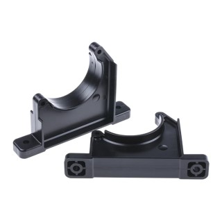Georg Fischer Polypropylene Black Pipe Clip, 9mm Fixing Hole Diameter, 90mm Pipe Diameter 167060038