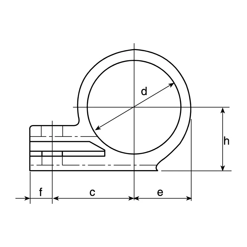 Georg Fischer Polypropylene Black Pipe Clip, 9mm Fixing Hole Diameter, 90mm Pipe Diameter 167060038