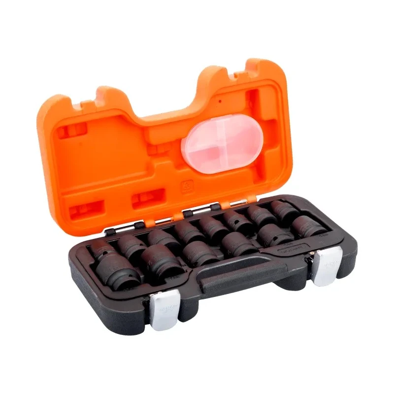 Bahco 14-Piece 1/2 in Hexagon Impact Socket Set with 280mm Length, Phosphate Finish, Alloy Steel D/S14