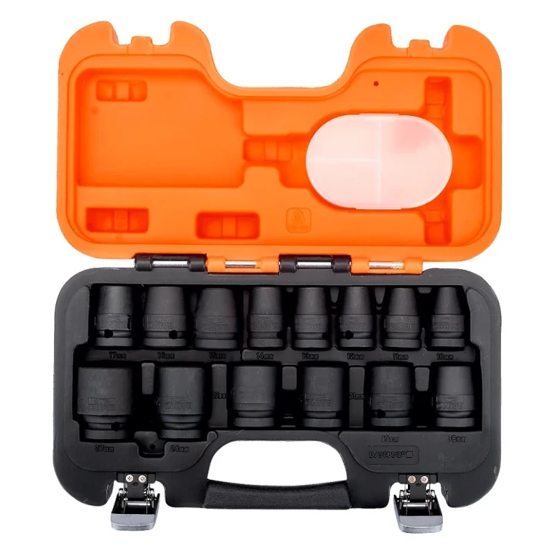 Bahco 14-Piece 1/2 in Hexagon Impact Socket Set with 280mm Length, Phosphate Finish, Alloy Steel D/S14