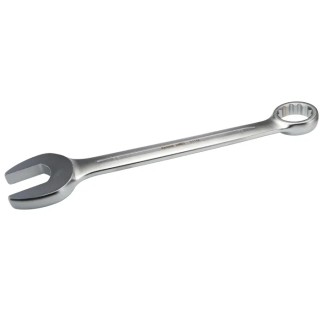 Bahco Combination Spanner 55 mm, Alloy Steel, Chrome Finish, 12-Point, 15° Offset, 560mm Overall Length 111M-55