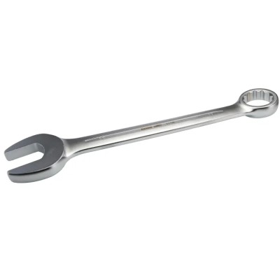 Bahco Combination Spanner 55 mm, Alloy Steel, Chrome Finish, 12-Point, 15° Offset, 560mm Overall Length 111M-55