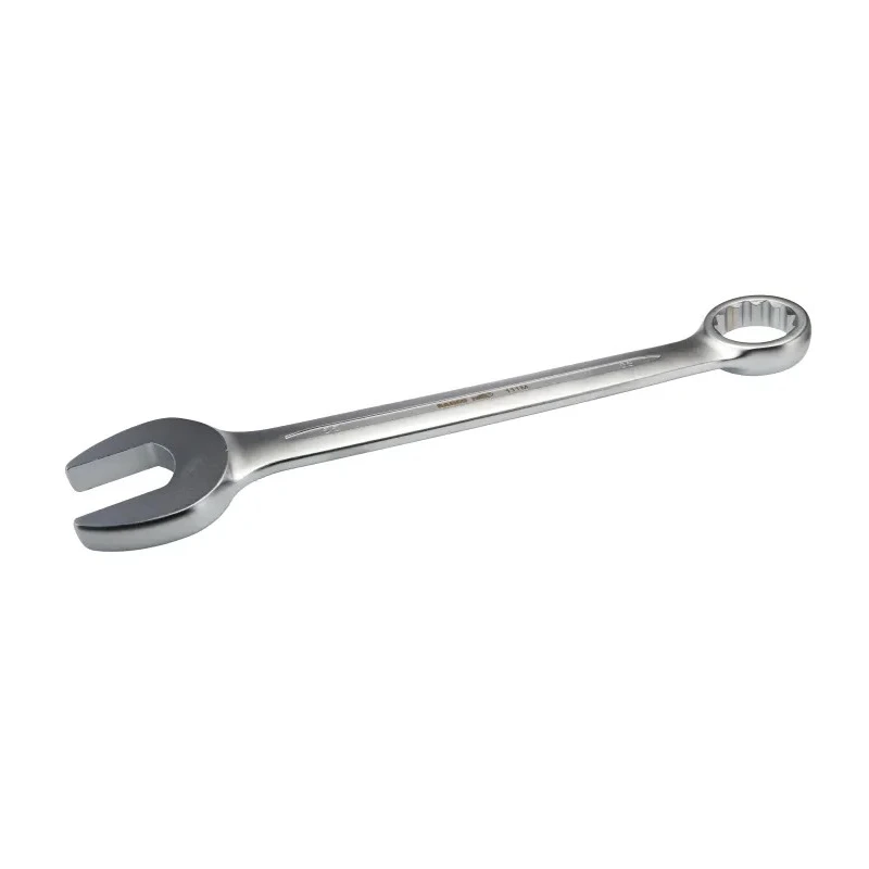 Bahco Combination Spanner 55 mm, Alloy Steel, Chrome Finish, 12-Point, 15° Offset, 560mm Overall Length 111M-55