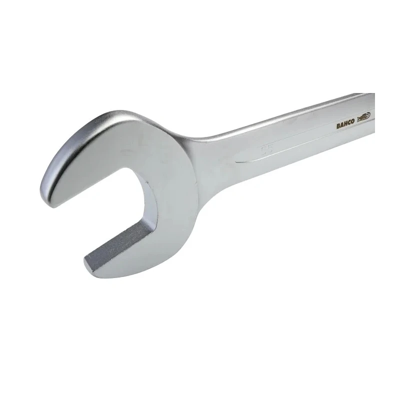 Bahco Combination Spanner 55 mm, Alloy Steel, Chrome Finish, 12-Point, 15° Offset, 560mm Overall Length 111M-55