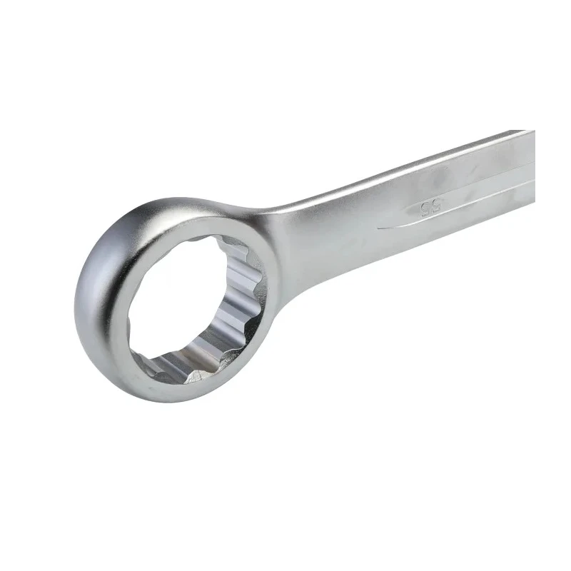 Bahco Combination Spanner 55 mm, Alloy Steel, Chrome Finish, 12-Point, 15° Offset, 560mm Overall Length 111M-55