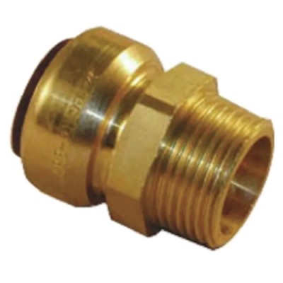 Pegler Yorkshire Brass Compression Tap Adapter Male R 1/2 in to Female Threaded 1/2 in 65267