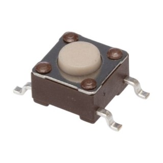 TE Connectivity White 0.7 mm Actuator Surface Mount Momentary Tactile Switch FSM2JSMAATR