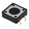 TE Connectivity Black Tactile Switch Button 0.5 mm, SPST 50mA 24 V dc, Surface FSM100