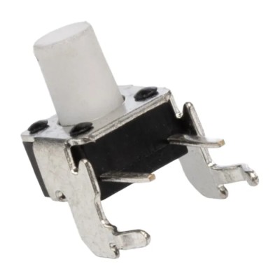TE Connectivity IP67 White Tactile Switch Button, 4.24 mm Actuator Length, SPST 50mA 24 V dc, Through Hole Mount 1-1825027-7
