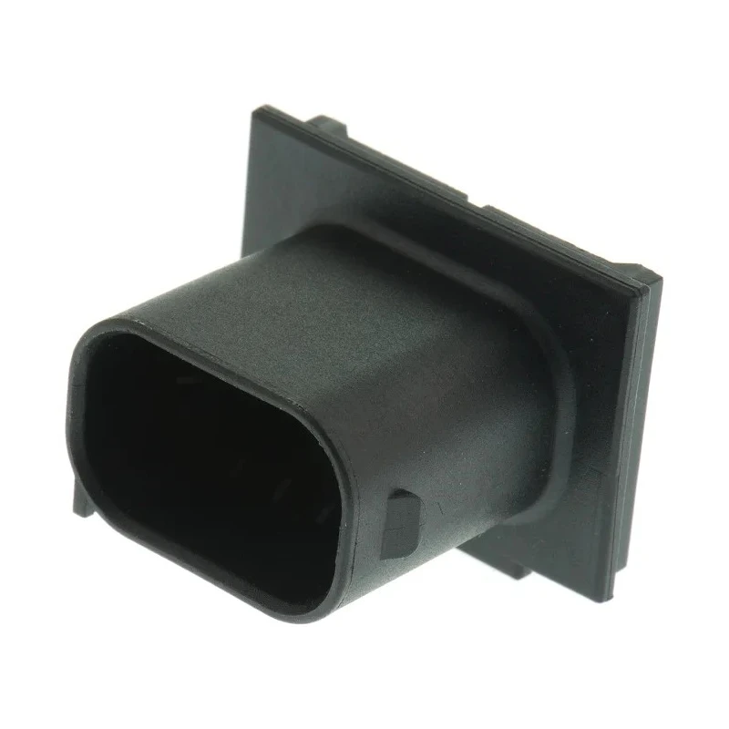 TE Connectivity Micro Quadlok System Automotive Connector Male Black Through Hole 4 Way Solder Termination 1-967657-1