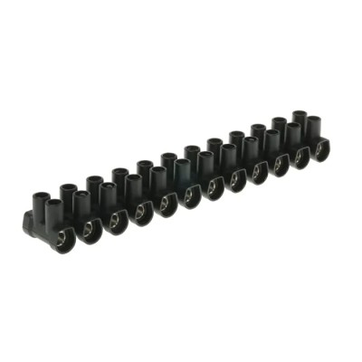 CAMDENBOSS Terminal Strip 12-Way 10mm² Wire 57A Screw Terminal CTSOS434/12BK