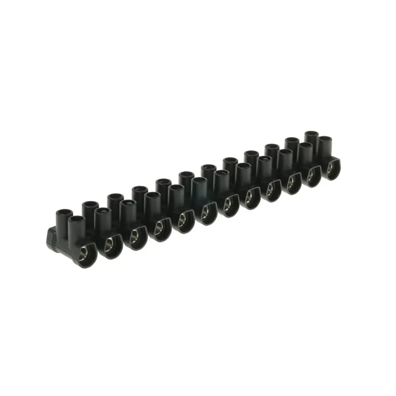 CAMDENBOSS Terminal Strip 12-Way 10mm² Wire 57A Screw Terminal CTSOS434/12BK