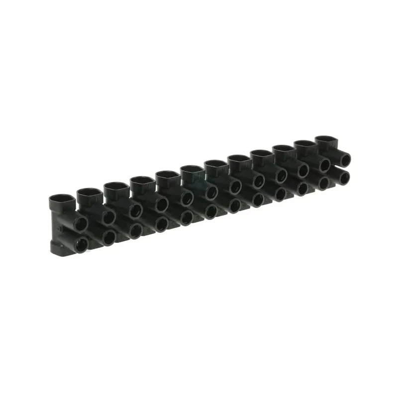 CAMDENBOSS Terminal Strip 12-Way 10mm² Wire 57A Screw Terminal CTSOS434/12BK