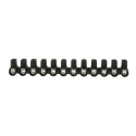 CAMDENBOSS Terminal Strip 12-Way 10mm² Wire 57A Screw Terminal CTSOS434/12BK