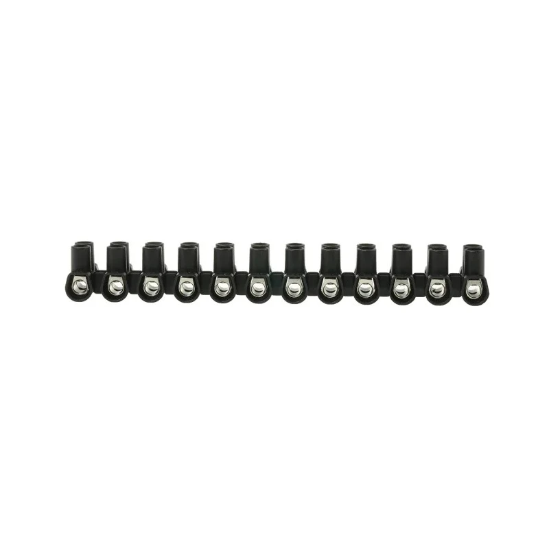 CAMDENBOSS Terminal Strip 12-Way 10mm² Wire 57A Screw Terminal CTSOS434/12BK