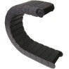 Igus Cable Trunking Black, 168mm Width x 64mm Depth, Length 1m, Minimum Bend Radius 200mm, Igumid GLW R167 W168mm