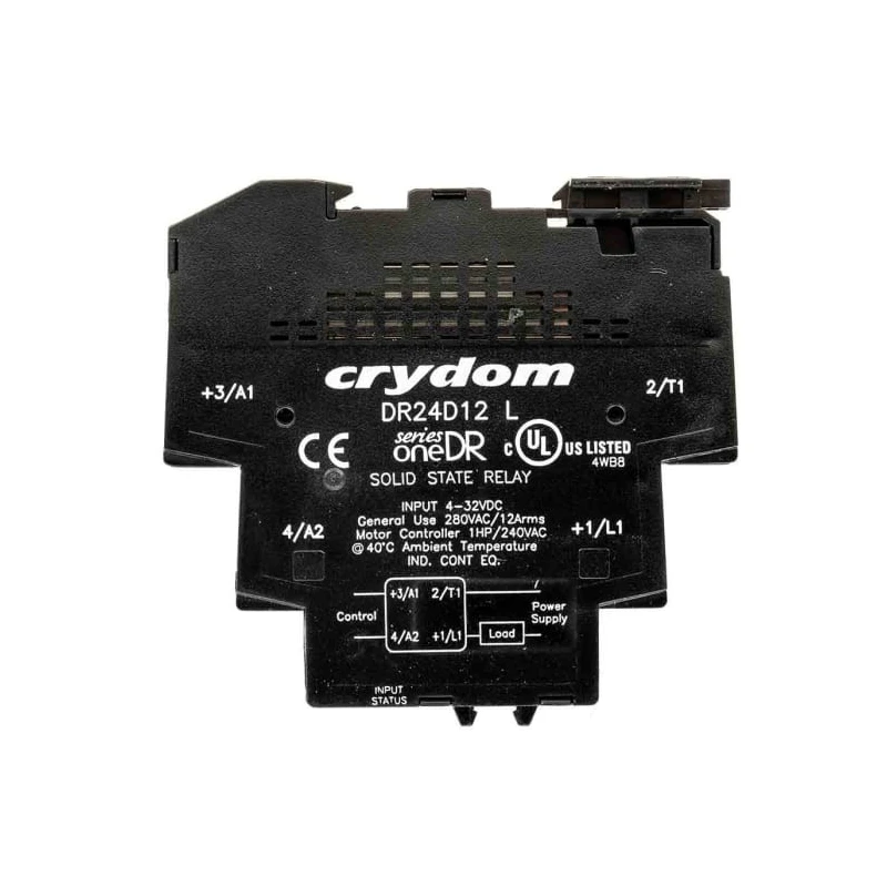 Crydom OneDR Solid State Interface Relay 600V AC DIN Rail Screw DR24D12