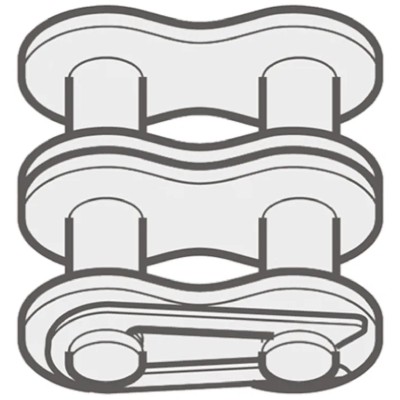 Renold Roller Chain Link Riveted Pin Type with 11.7mm Roller Diameter 08B2S26
