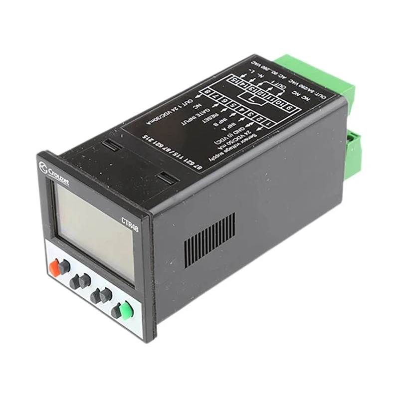 Crouzet 6 Digit Single/Dual Preset Multifunction LCD Counter Manual Reset, 40 kHz Input Frequency CTR48