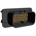 TE Connectivity Ampseal Automotive Connector Male Black Panel Mount 23 Way Solder Termination 1-776200-1