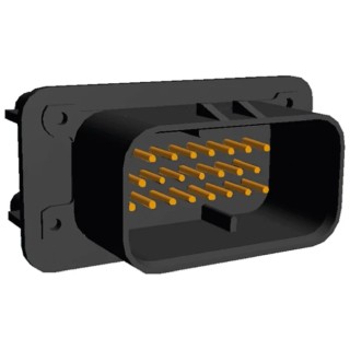 TE Connectivity Ampseal Automotive Connector Male Black Panel Mount 23 Way Solder Termination 1-776200-1