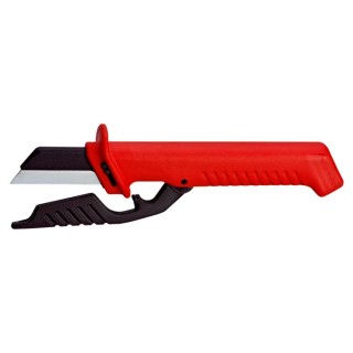 Knipex Cable Knife with Replaceable Blade VDE 1000V Approved, 190mm Overall Length, 50mm Stainless Steel Blade 98 56