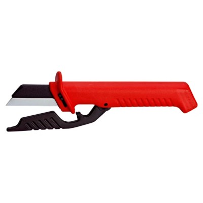 Knipex Cable Knife with Replaceable Blade VDE 1000V Approved, 190mm Overall Length, 50mm Stainless Steel Blade 98 56