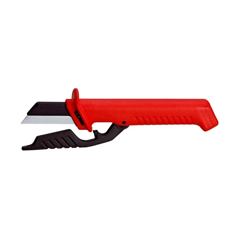 Knipex Cable Knife with Replaceable Blade VDE 1000V Approved, 190mm Overall Length, 50mm Stainless Steel Blade 98 56