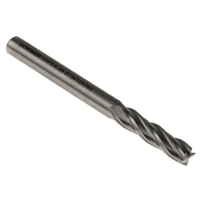 Dormer End Mill 6 mm Cutter Cobalt High Speed Steel 6 mm Shank 24 mm Cut Length C2736.0