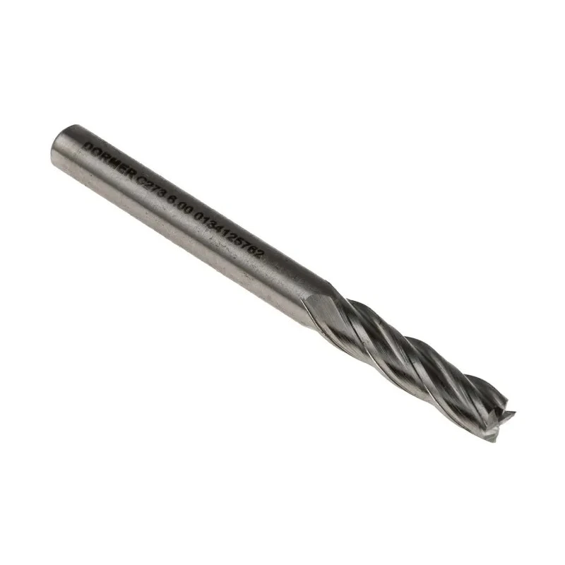 Dormer End Mill 6 mm Cutter Cobalt High Speed Steel 6 mm Shank 24 mm Cut Length C2736.0