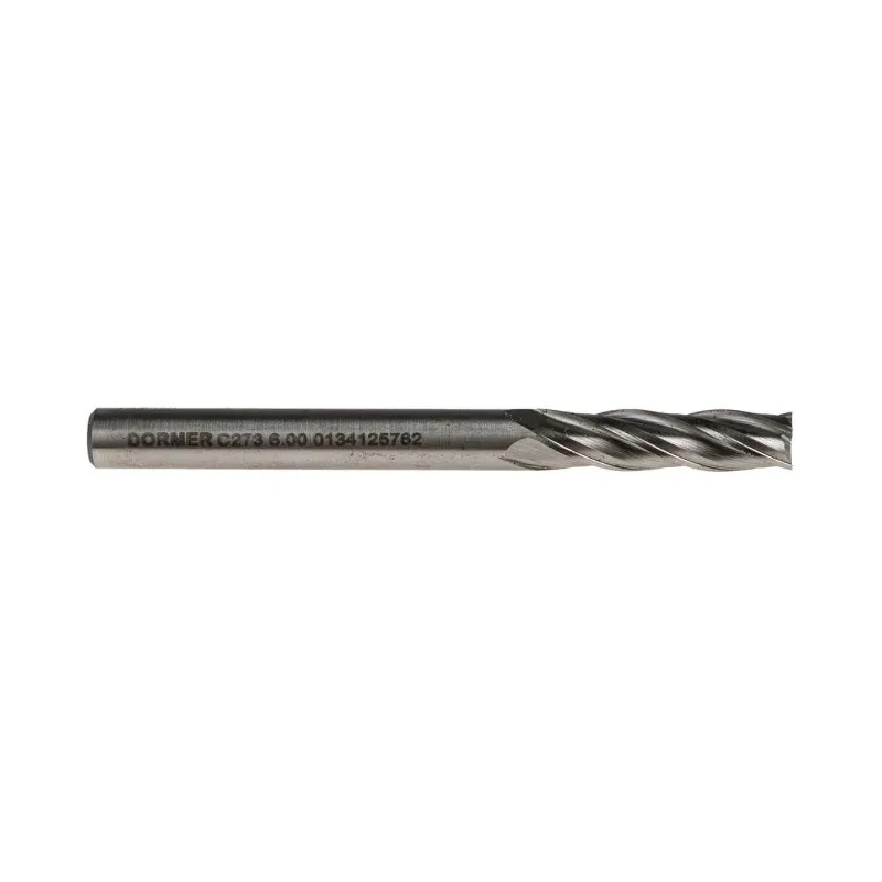 Dormer End Mill 6 mm Cutter Cobalt High Speed Steel 6 mm Shank 24 mm Cut Length C2736.0