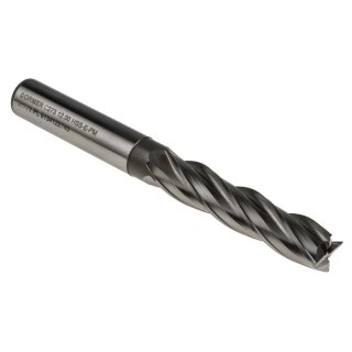 Dormer High Speed Steel End Mill, Weldon Shank, Helical Flute, Centre Cutting, 2 mm Cut Length C27312.0