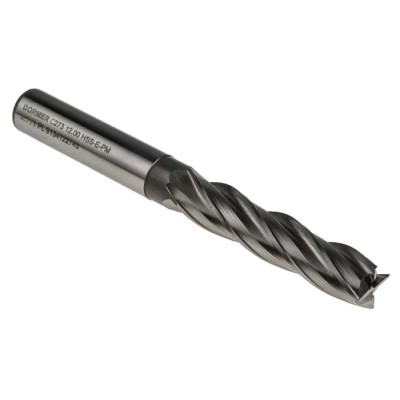 Dormer High Speed Steel End Mill, Weldon Shank, Helical Flute, Centre Cutting, 2 mm Cut Length C27312.0