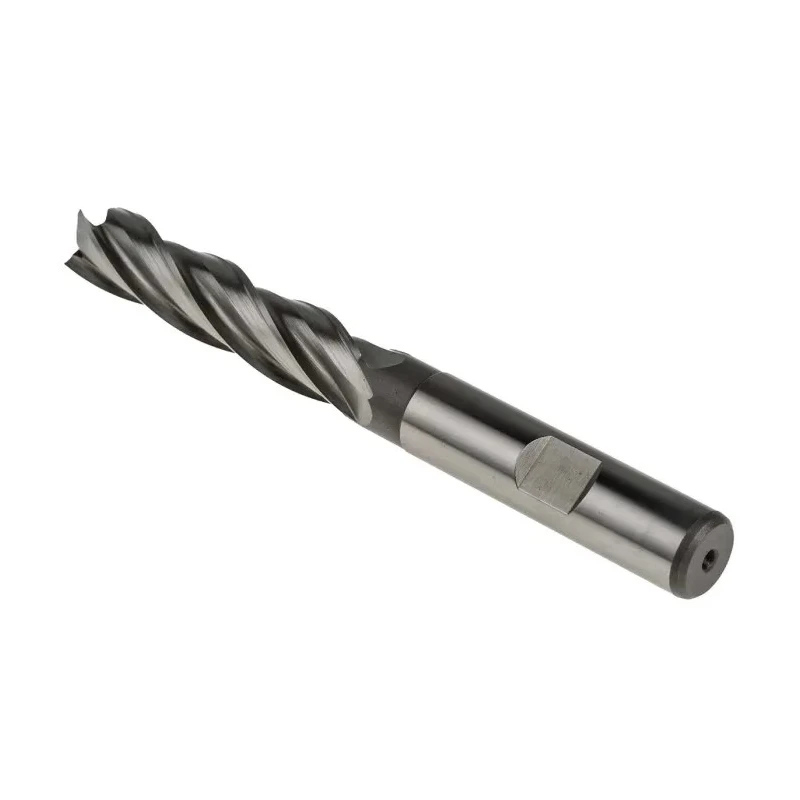 Dormer High Speed Steel End Mill, Weldon Shank, Helical Flute, Centre Cutting, 2 mm Cut Length C27312.0