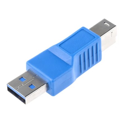 RS PRO USB Type A to Male to USB B Male Adapter 300V DC, 4.8Gbps Data Transfer 724-4143
