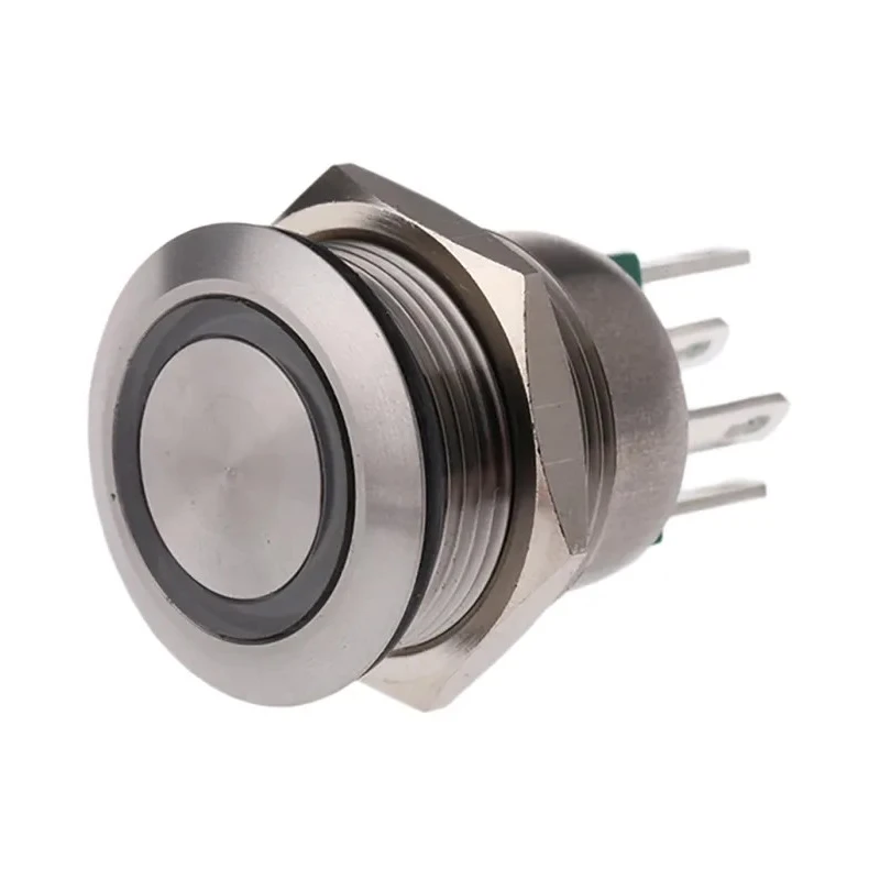 Bulgin Illuminated Momentary Push Button Switch Panel Mount 24 V DC 50mA SPST Green LED MPI002