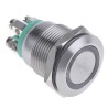 Bulgin Illuminated Momentary Push Button Switch Panel Mount SPST Green LED IP66 24V DC MPI002