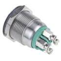 Bulgin Illuminated Momentary Push Button Switch Panel Mount SPST Green LED IP66 24V DC MPI002