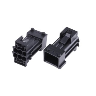 TE Connectivity Junior Power Timer Automotive Connector Male Black Cable 6 Way Solder Termination 1-965426-1