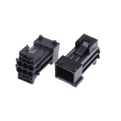 TE Connectivity Junior Power Timer Automotive Connector Male Black Cable 6 Way Solder Termination 1-965426-1