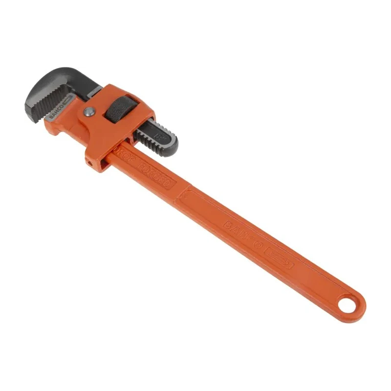 Bahco 50 mm Jaw Capacity Pipe Wrench, 457mm Overall Length, Chrome Finish, Steel Metal Handle 361-18