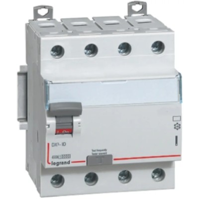Legrand DX3 Series Residual Current Circuit Breaker 25A 3+N-Pole 300 mA Type AC 500A 400V 4 116 64