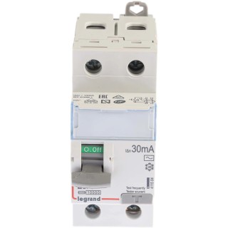 Legrand DX3 Series Residual Current Device 25A 1-Pole 30 mA Type AC 10 kA 230V AC 4 115 04