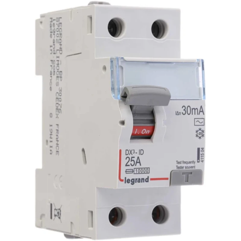 Legrand DX3 Series Residual Current Device 25A 1-Pole 30 mA Type AC 10 kA 230V AC 4 115 04