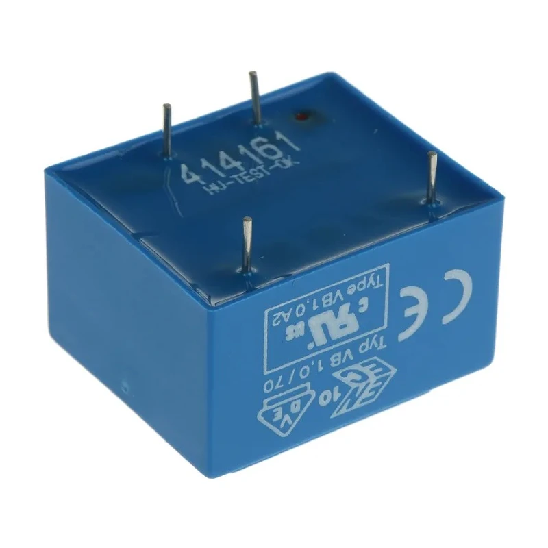 Block PCB Transformer 6 V ac 1 Output Pin, 230 V ac Primary, 1 VA, Pin Mount, VB 1,0/1/6
